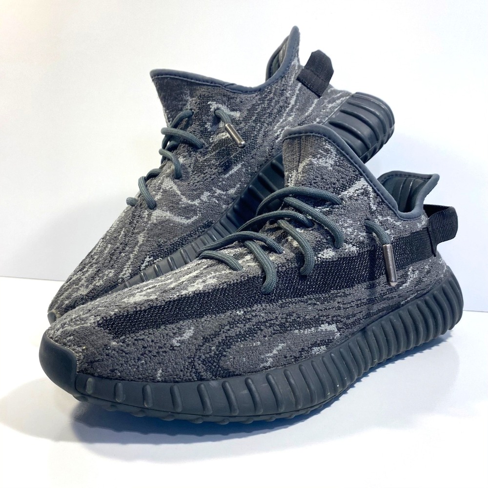 adidas Mens Size 10.5 Yeezy Boost 350 V2 MX Dark Salt ID4811 Black/Gray Sneakers